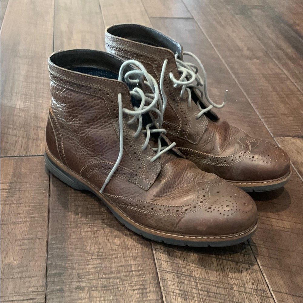 Bass Propel Wingtip Brown Leather Boots